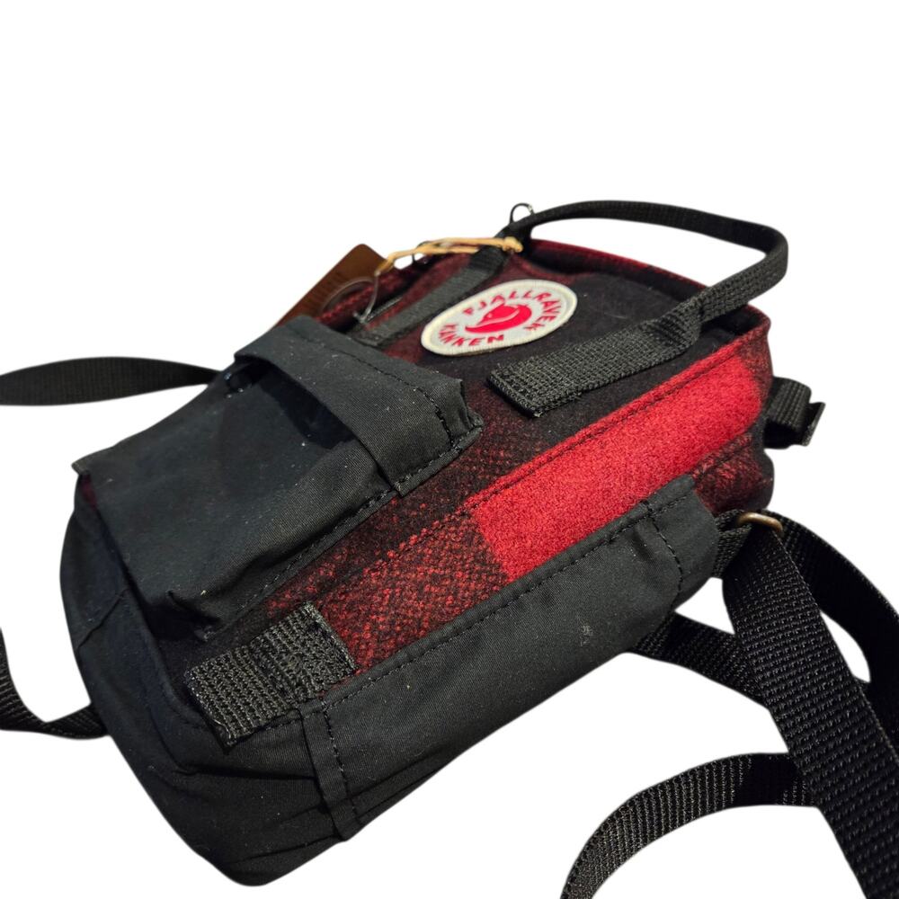 Fjallraven Kränken Re-Wool Sling Crossbody Bag in Red & Black Buffalo Plaid NEW - Picture 5 of 8